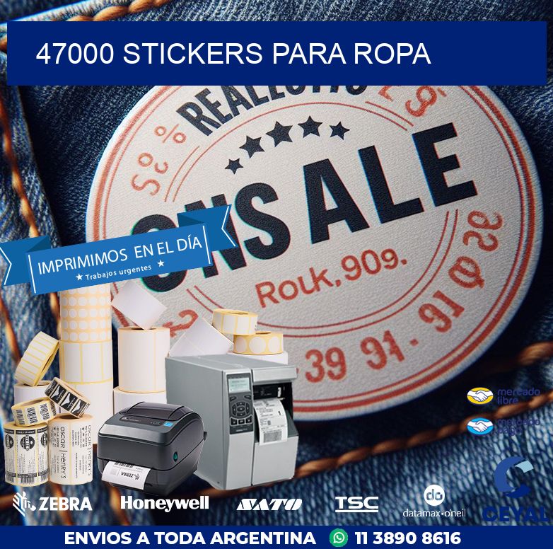 47000 STICKERS PARA ROPA