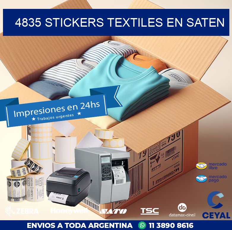 4835 STICKERS TEXTILES EN SATEN
