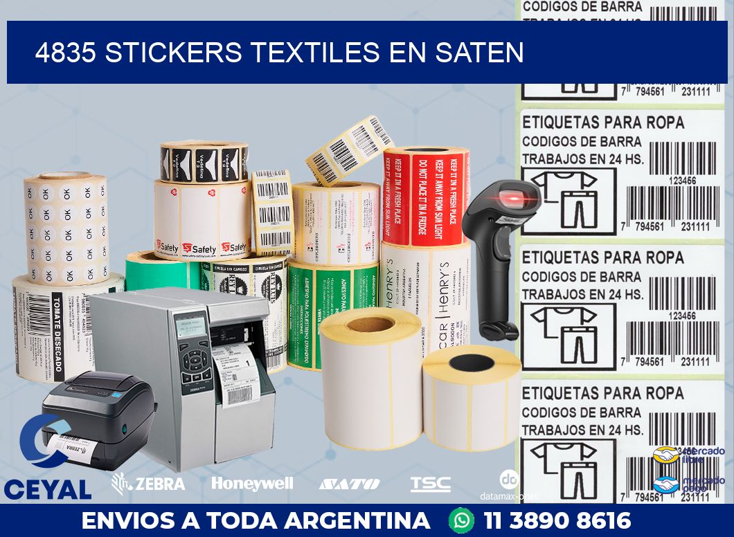 4835 STICKERS TEXTILES EN SATEN