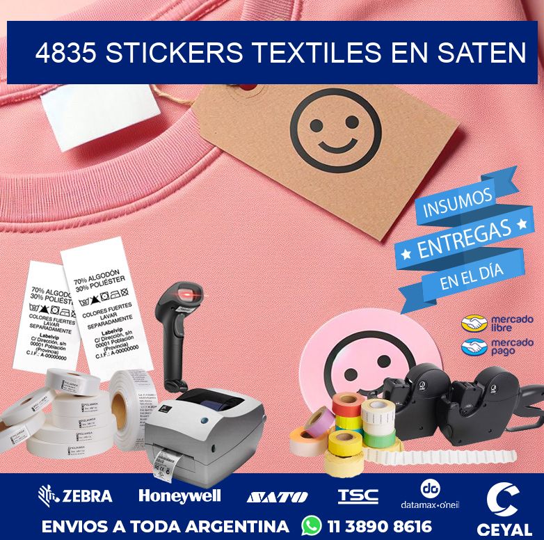 4835 STICKERS TEXTILES EN SATEN
