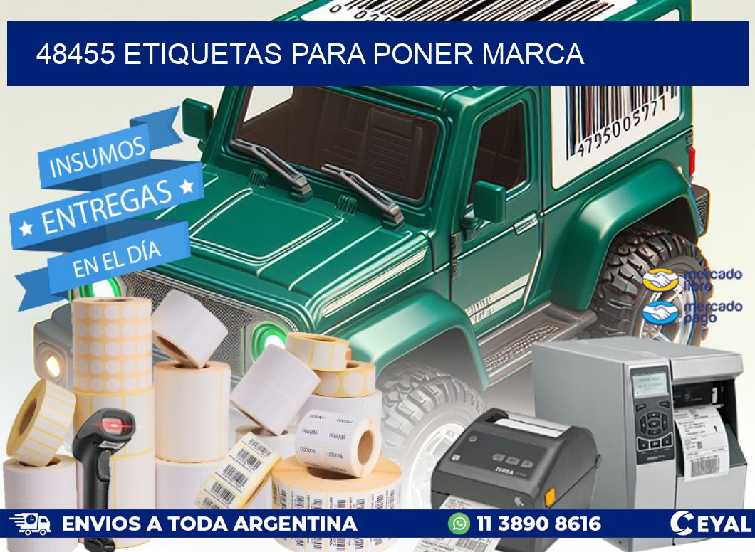 48455 ETIQUETAS PARA PONER MARCA