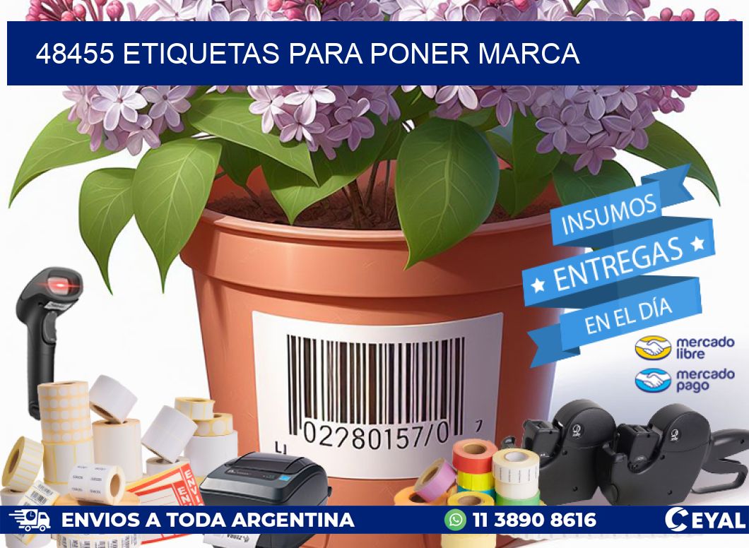48455 ETIQUETAS PARA PONER MARCA