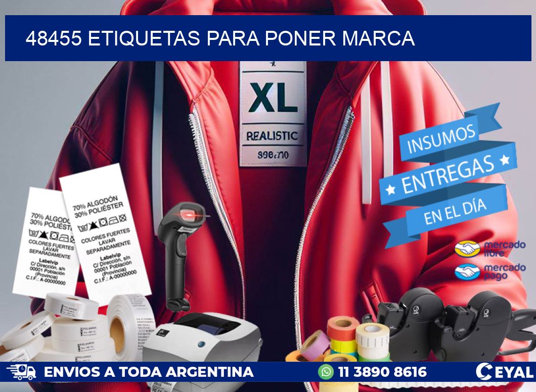 48455 ETIQUETAS PARA PONER MARCA