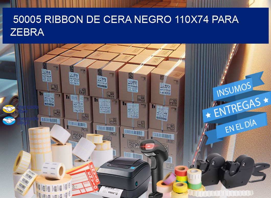 50005 RIBBON DE CERA NEGRO 110X74 PARA ZEBRA