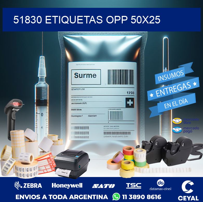 51830 ETIQUETAS OPP 50X25