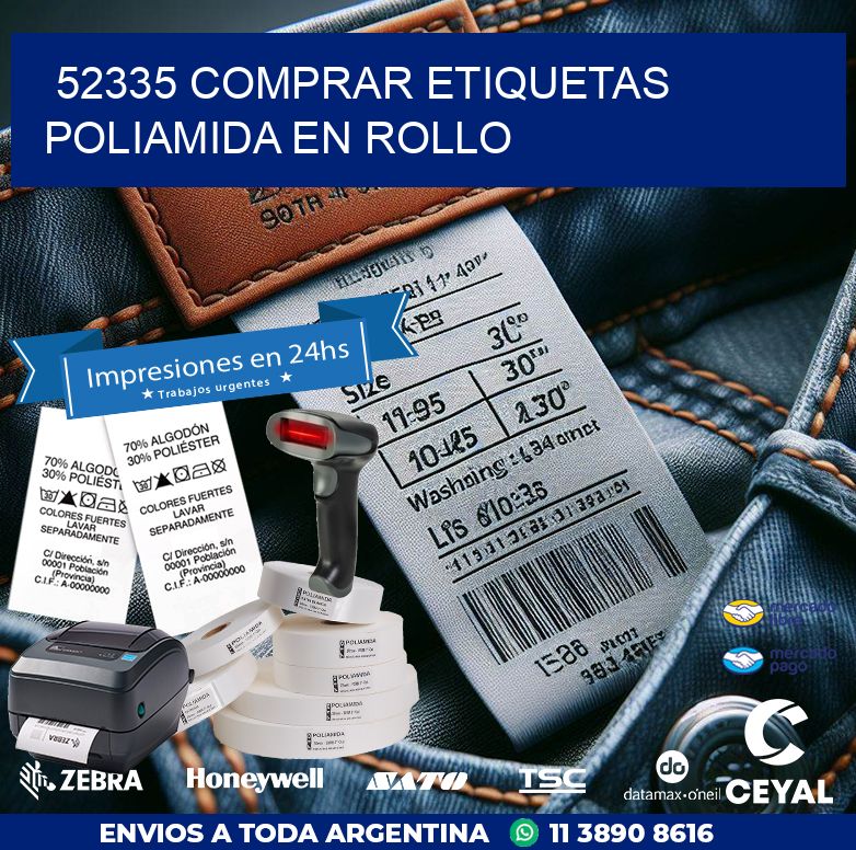 52335 COMPRAR ETIQUETAS POLIAMIDA EN ROLLO