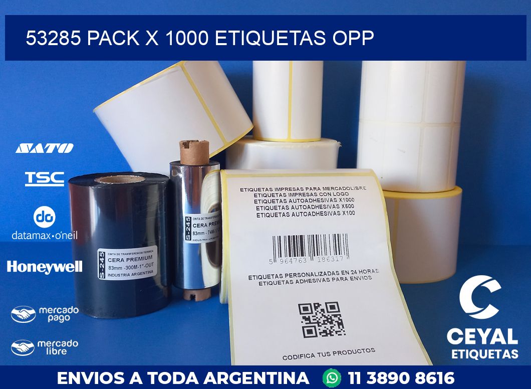 53285 PACK X 1000 ETIQUETAS OPP