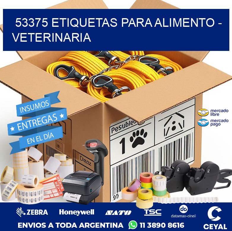 53375 ETIQUETAS PARA ALIMENTO - VETERINARIA