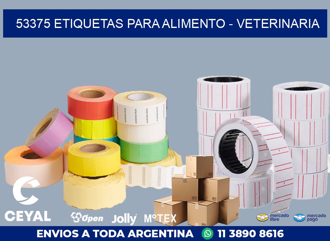 53375 ETIQUETAS PARA ALIMENTO - VETERINARIA