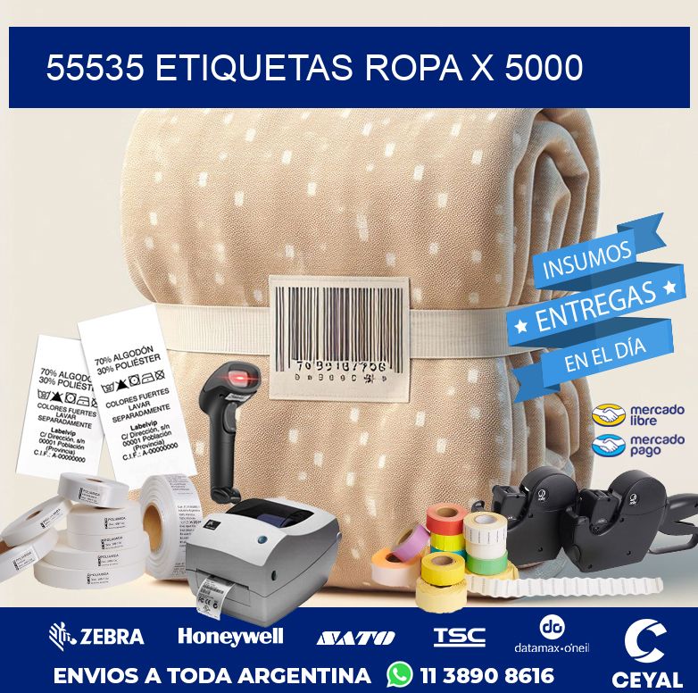 55535 ETIQUETAS ROPA X 5000