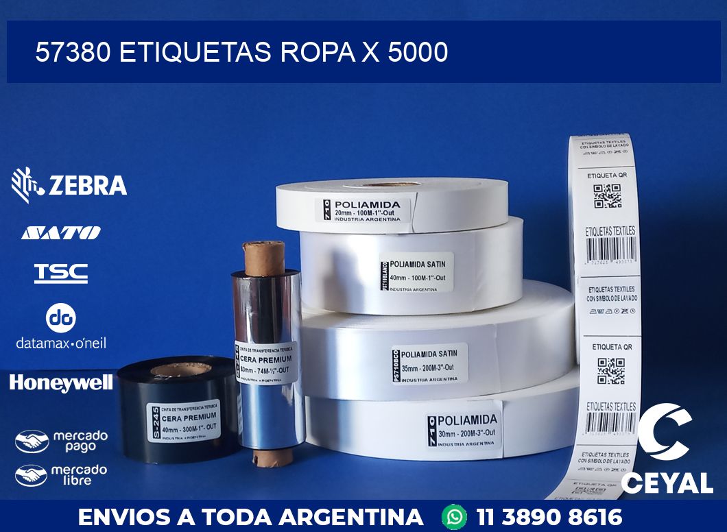 57380 ETIQUETAS ROPA X 5000