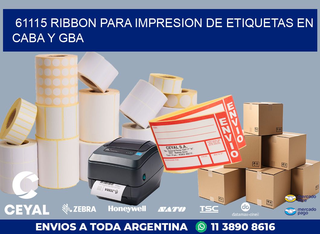 61115 RIBBON PARA IMPRESION DE ETIQUETAS EN CABA Y GBA