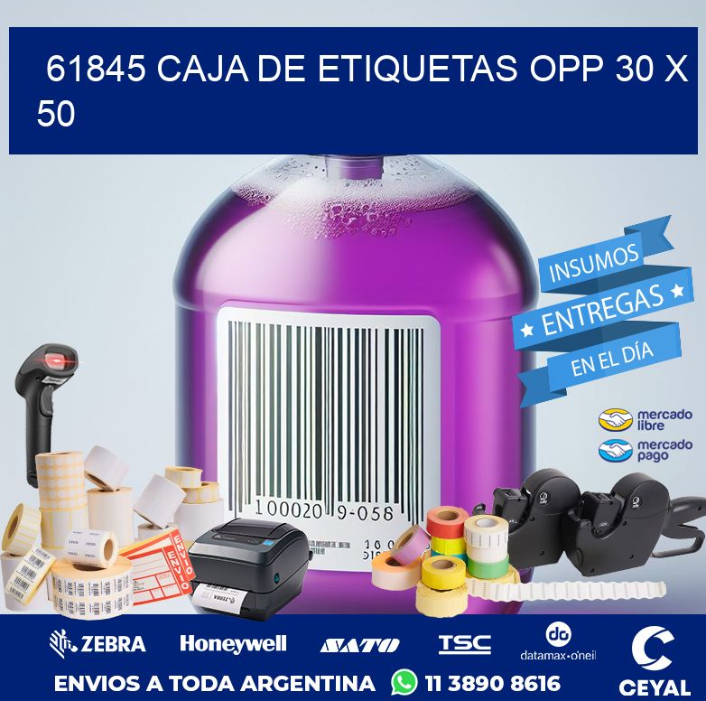 61845 CAJA DE ETIQUETAS OPP 30 X 50