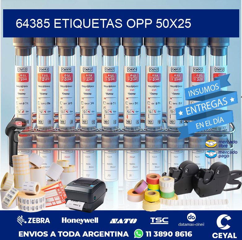 64385 ETIQUETAS OPP 50X25