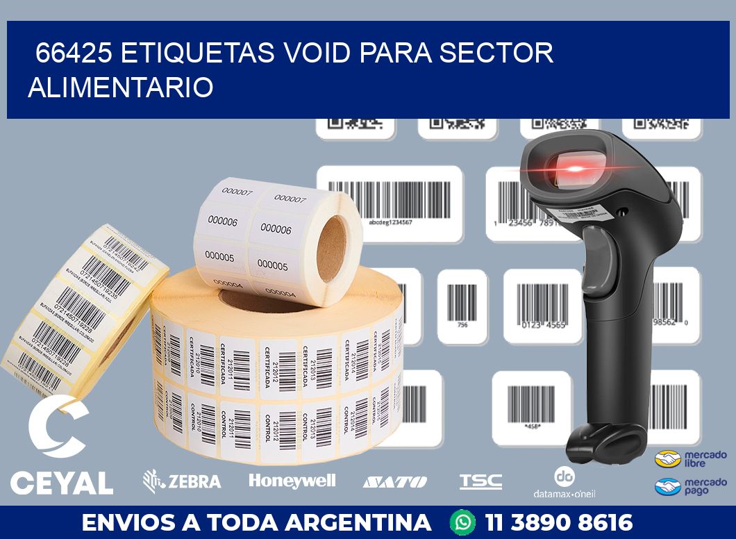 66425 ETIQUETAS VOID PARA SECTOR ALIMENTARIO