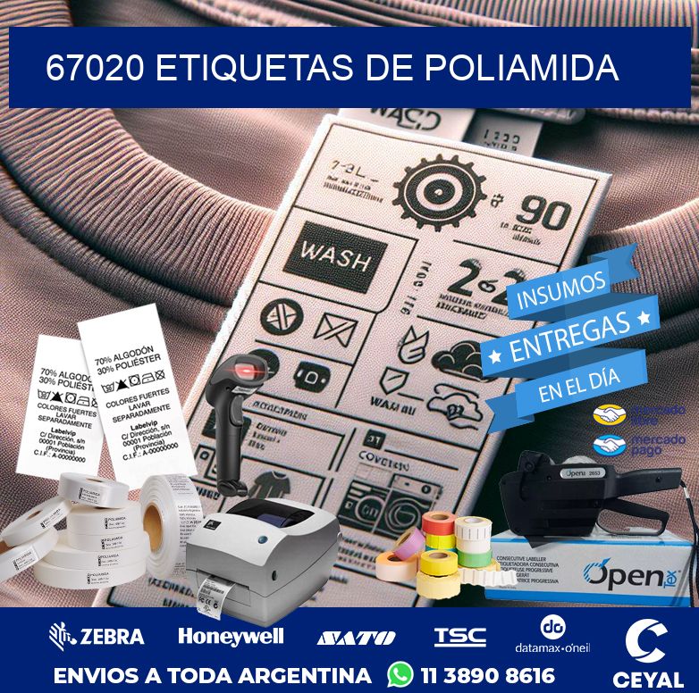 67020 ETIQUETAS DE POLIAMIDA