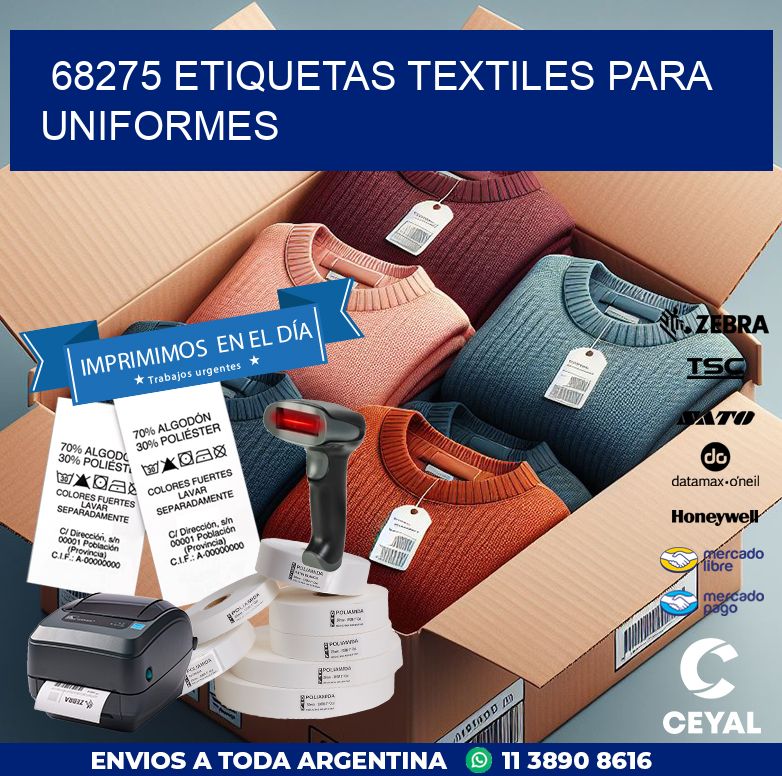 68275 ETIQUETAS TEXTILES PARA UNIFORMES