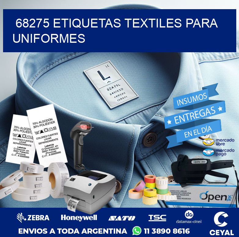 68275 ETIQUETAS TEXTILES PARA UNIFORMES