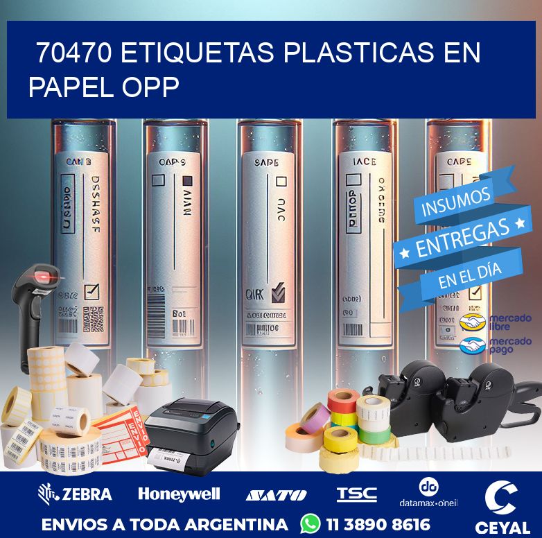70470 ETIQUETAS PLASTICAS EN PAPEL OPP