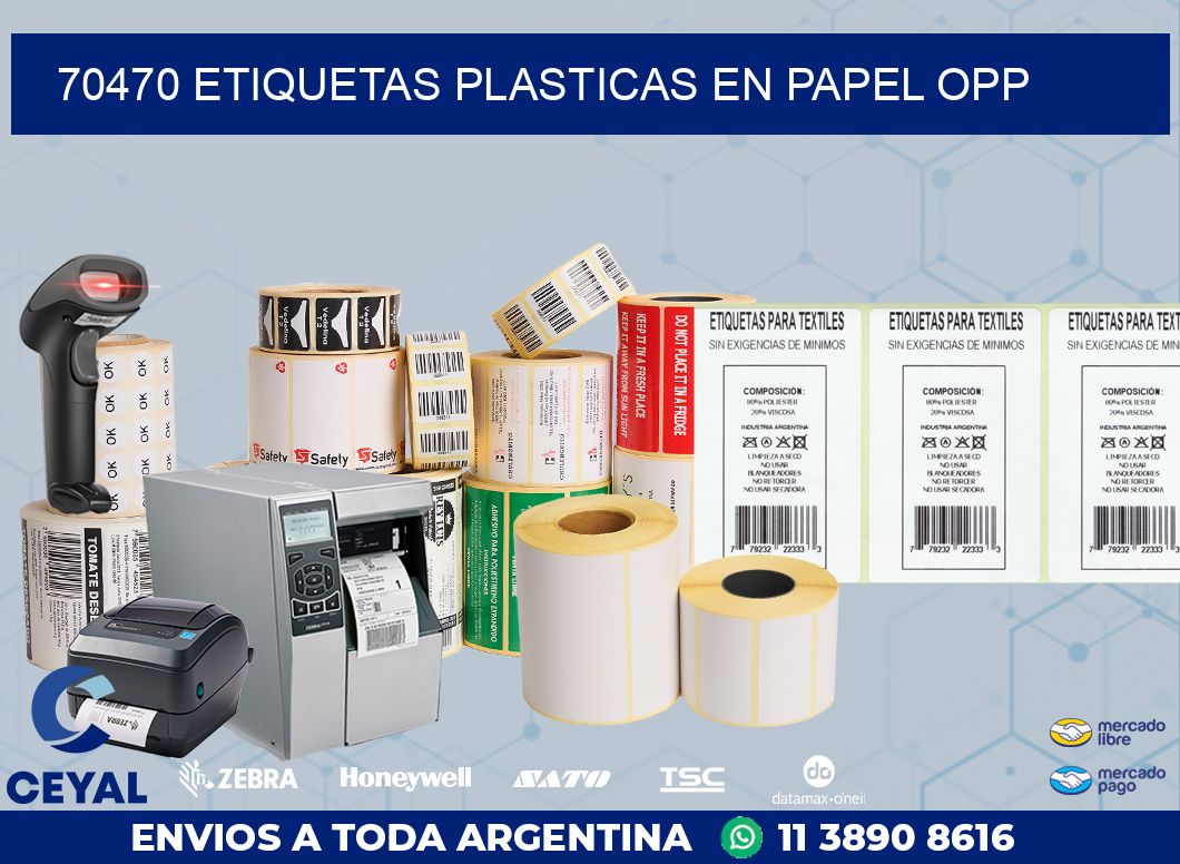 70470 ETIQUETAS PLASTICAS EN PAPEL OPP