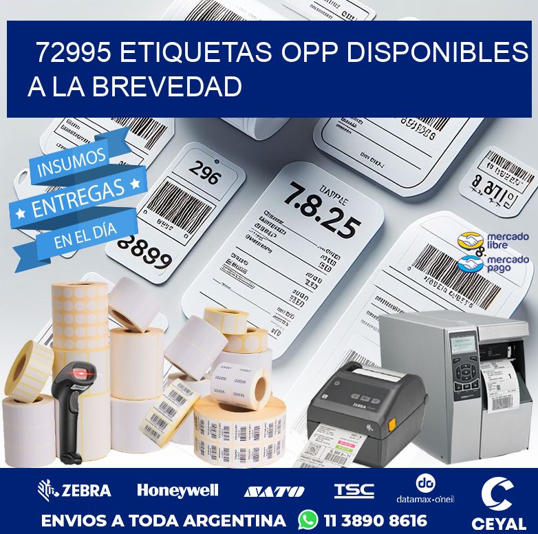 72995 ETIQUETAS OPP DISPONIBLES A LA BREVEDAD