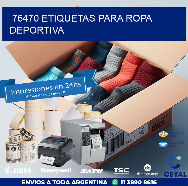 76470 ETIQUETAS PARA ROPA DEPORTIVA