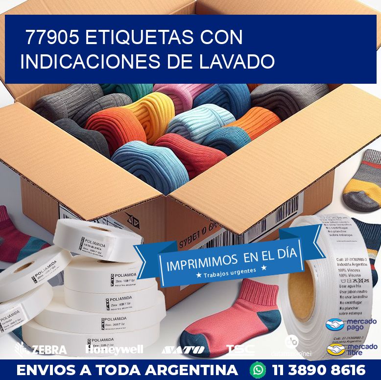 77905 ETIQUETAS CON INDICACIONES DE LAVADO