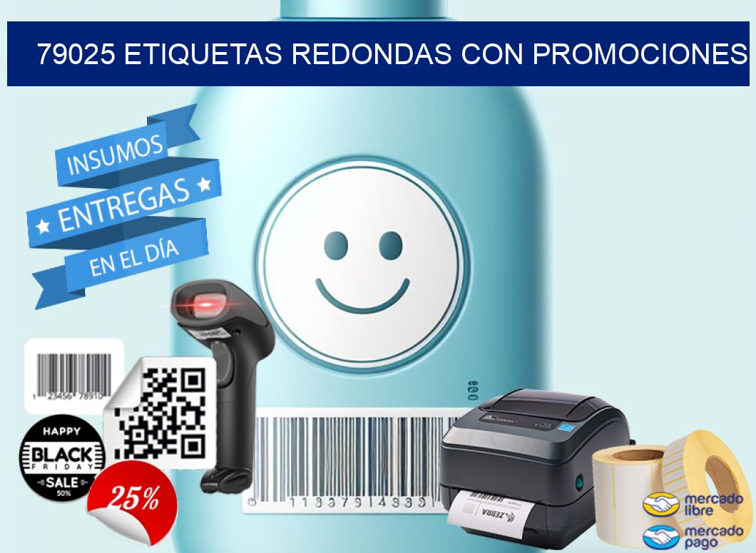 79025 ETIQUETAS REDONDAS CON PROMOCIONES