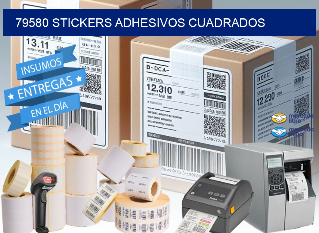 79580 stickers adhesivos cuadrados