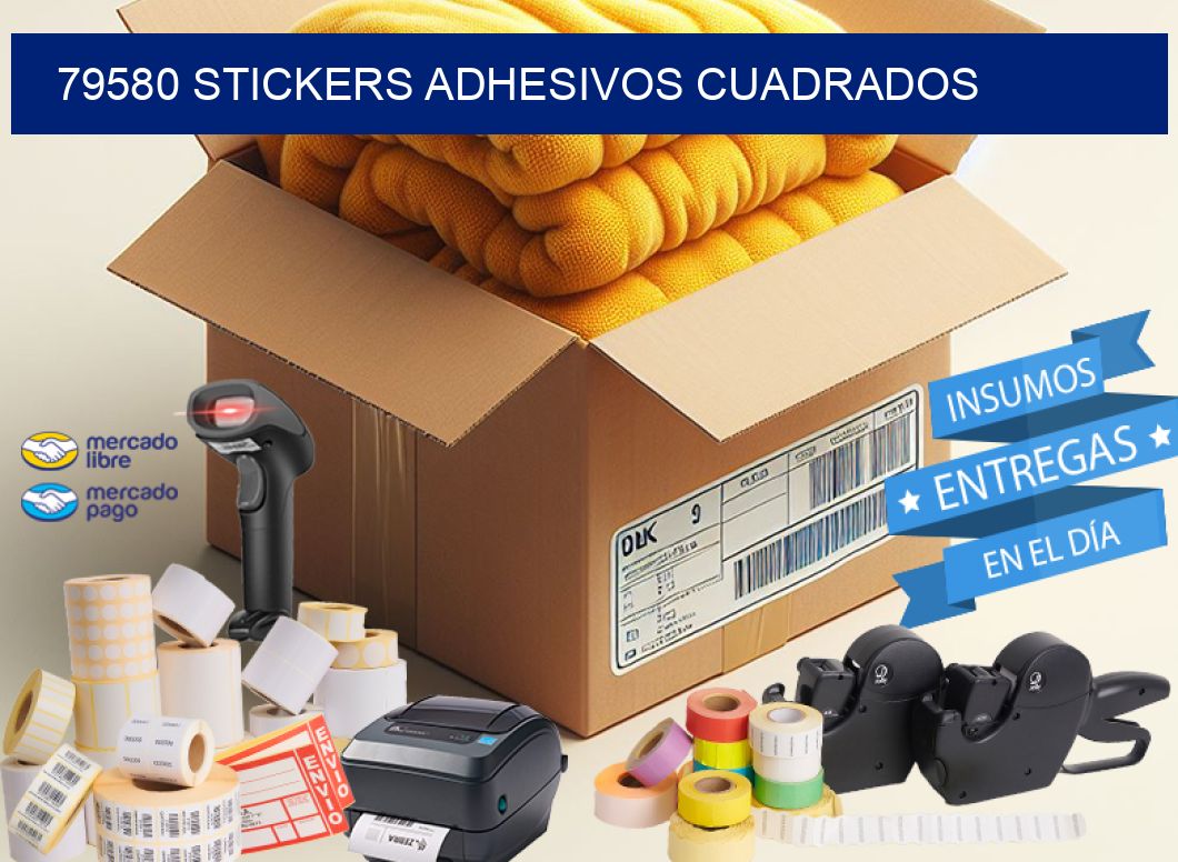 79580 stickers adhesivos cuadrados