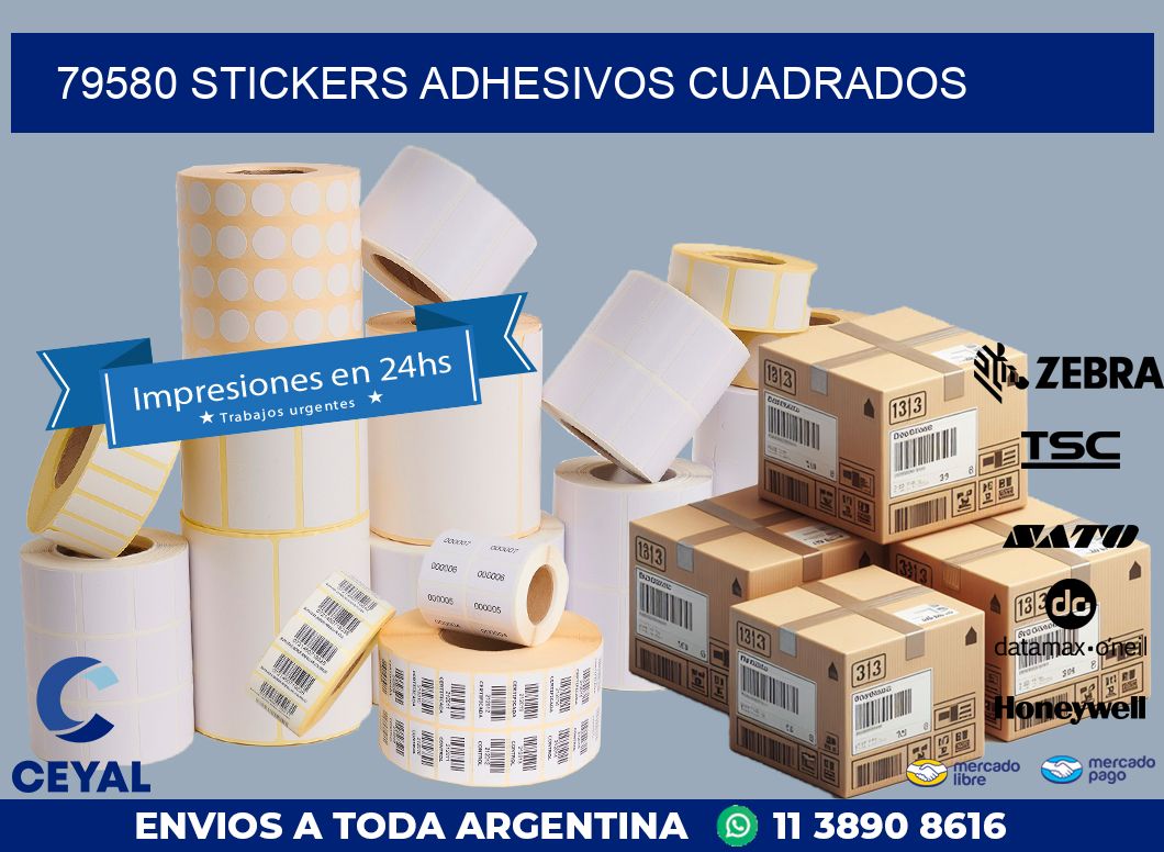 79580 stickers adhesivos cuadrados