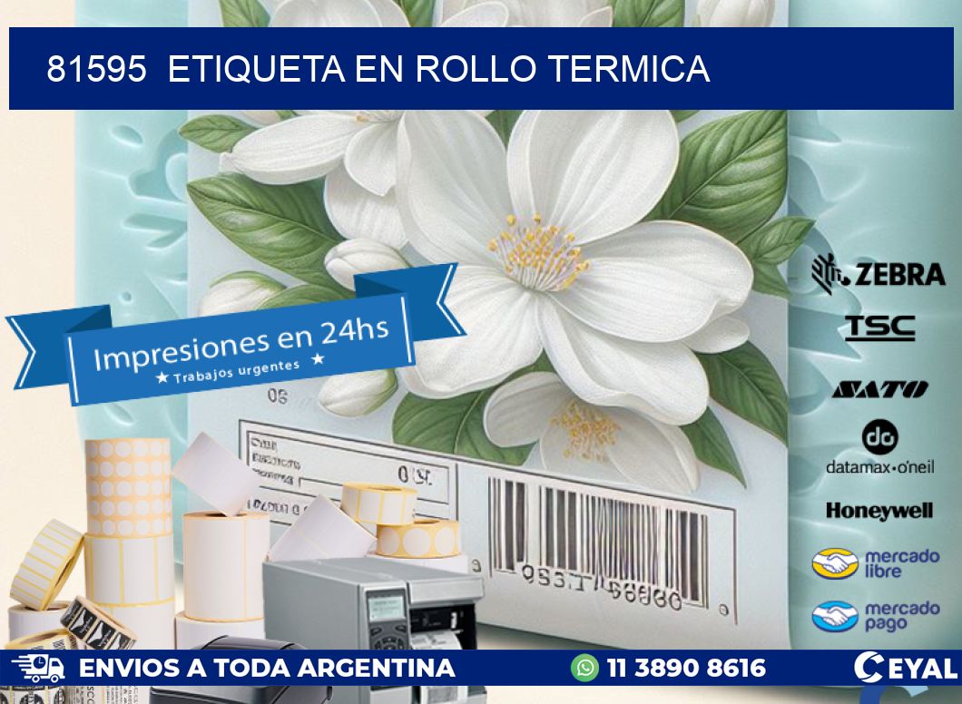 81595 etiqueta en rollo termica