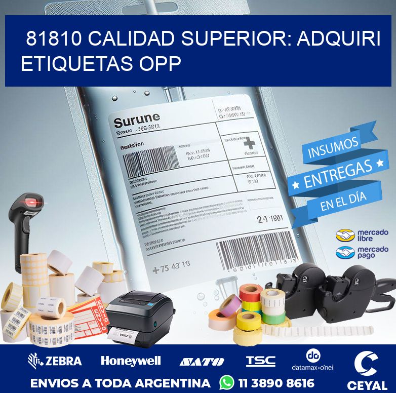 81810 CALIDAD SUPERIOR: ADQUIRI ETIQUETAS OPP