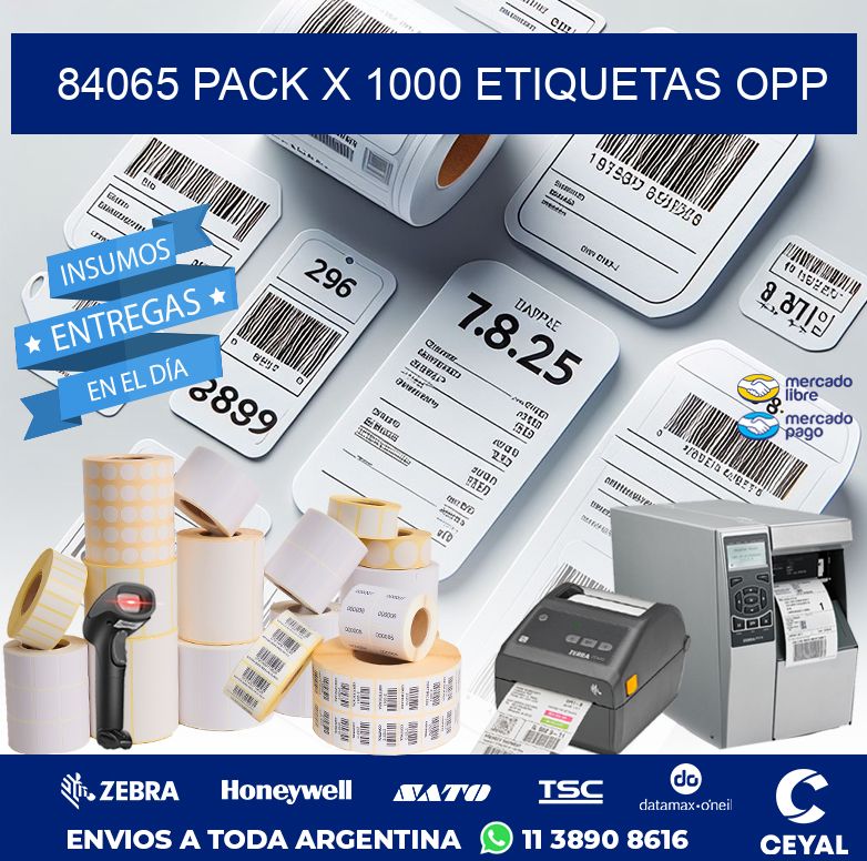 84065 PACK X 1000 ETIQUETAS OPP