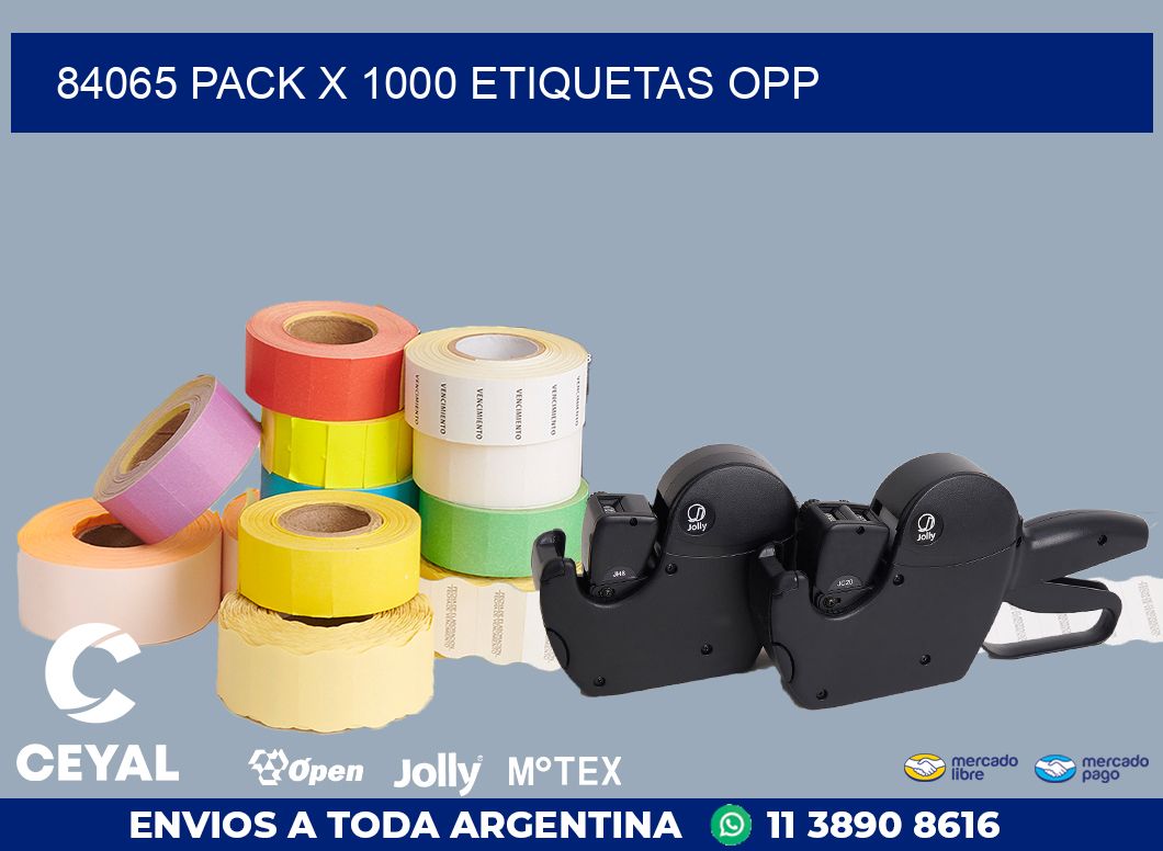 84065 PACK X 1000 ETIQUETAS OPP