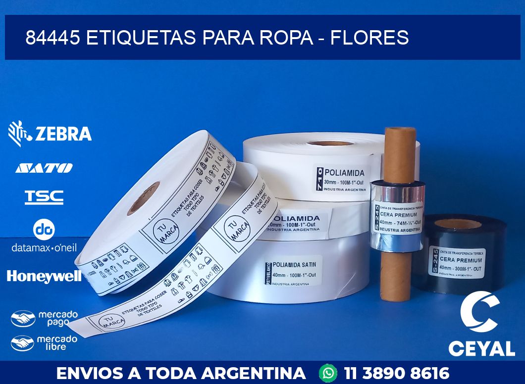 84445 ETIQUETAS PARA ROPA - FLORES