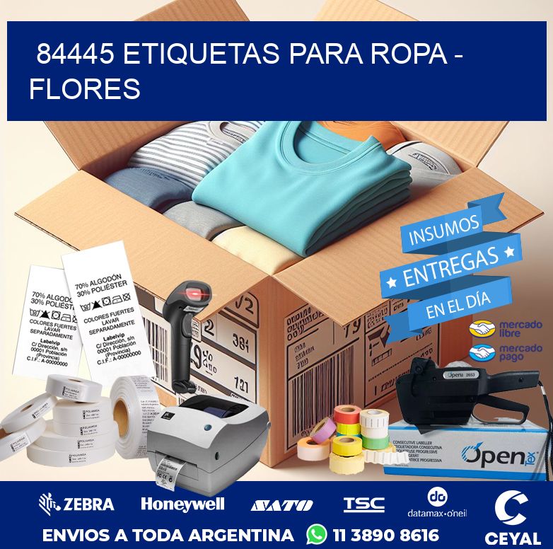 84445 ETIQUETAS PARA ROPA – FLORES