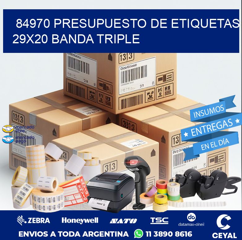 84970 PRESUPUESTO DE ETIQUETAS 29X20 BANDA TRIPLE
