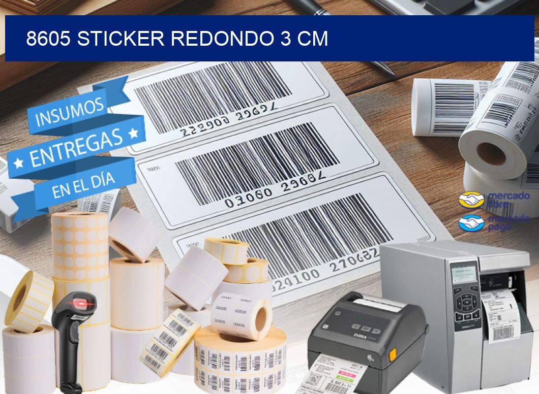 8605 STICKER REDONDO 3 CM