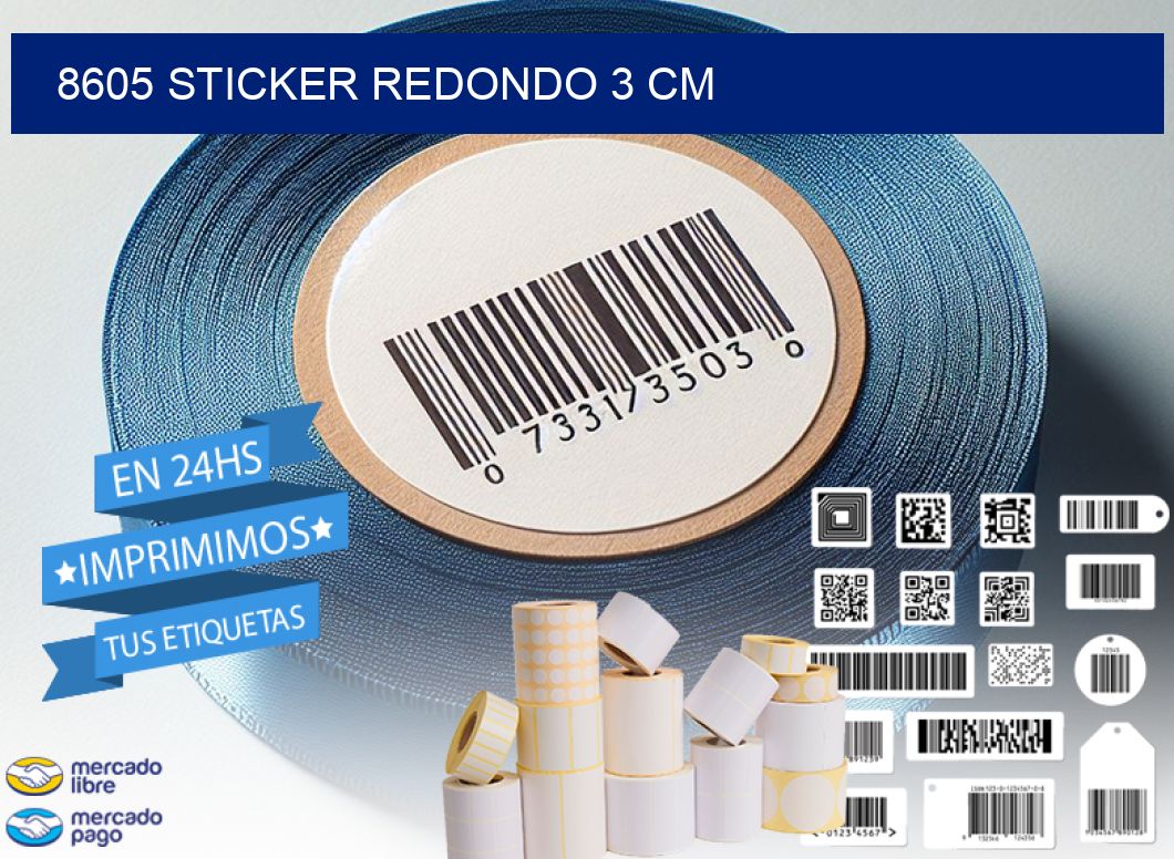 8605 STICKER REDONDO 3 CM