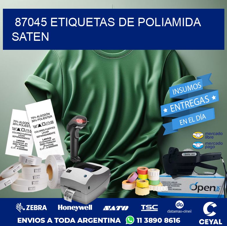 87045 ETIQUETAS DE POLIAMIDA SATEN