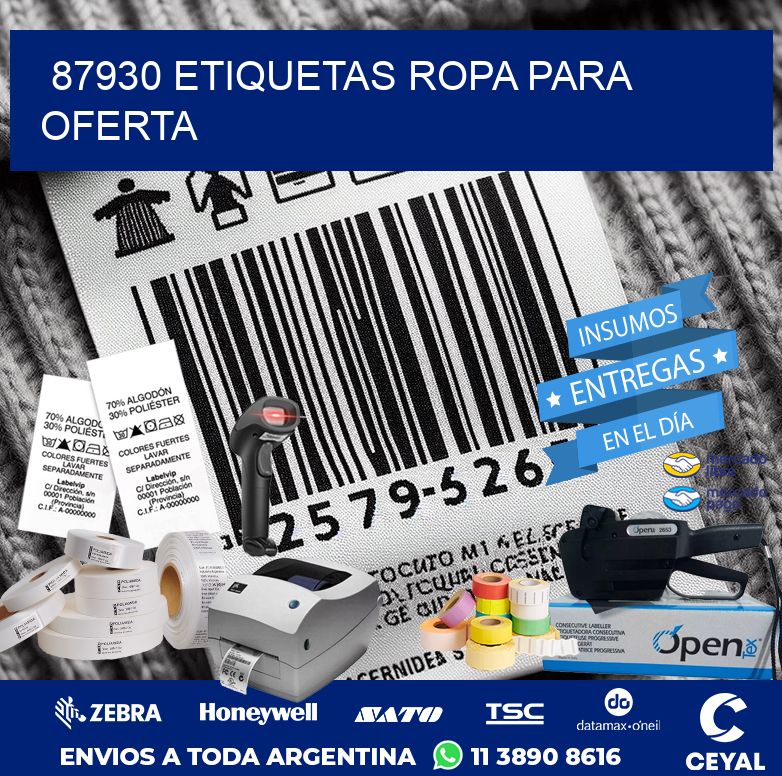 87930 ETIQUETAS ROPA PARA OFERTA