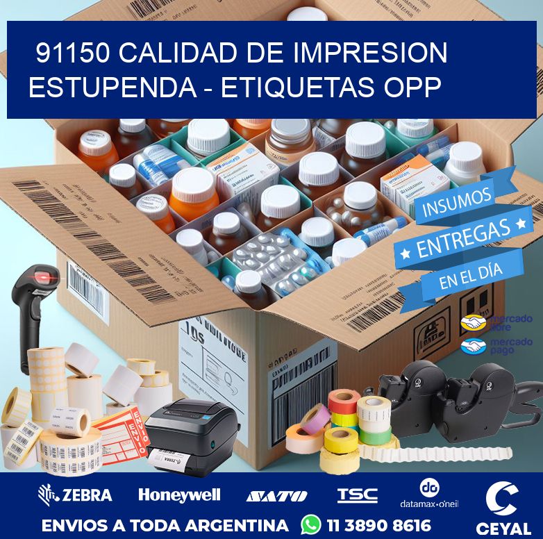 91150 CALIDAD DE IMPRESION ESTUPENDA - ETIQUETAS OPP