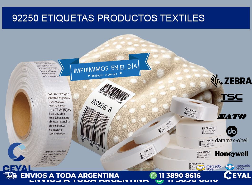 92250 ETIQUETAS PRODUCTOS TEXTILES