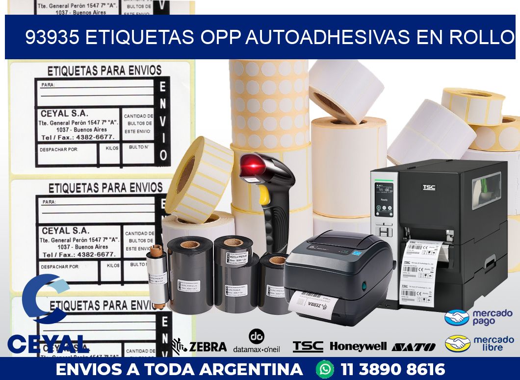 93935 ETIQUETAS OPP AUTOADHESIVAS EN ROLLO
