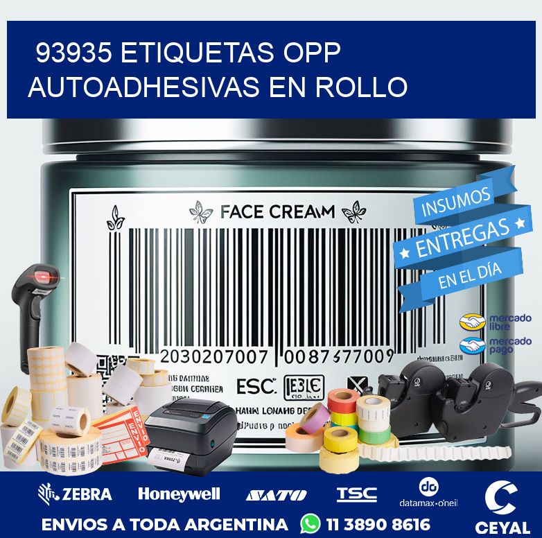 93935 ETIQUETAS OPP AUTOADHESIVAS EN ROLLO
