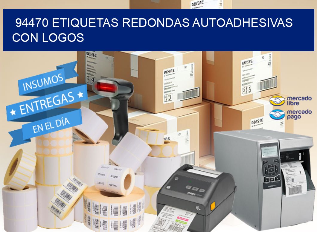 94470 ETIQUETAS REDONDAS AUTOADHESIVAS CON LOGOS