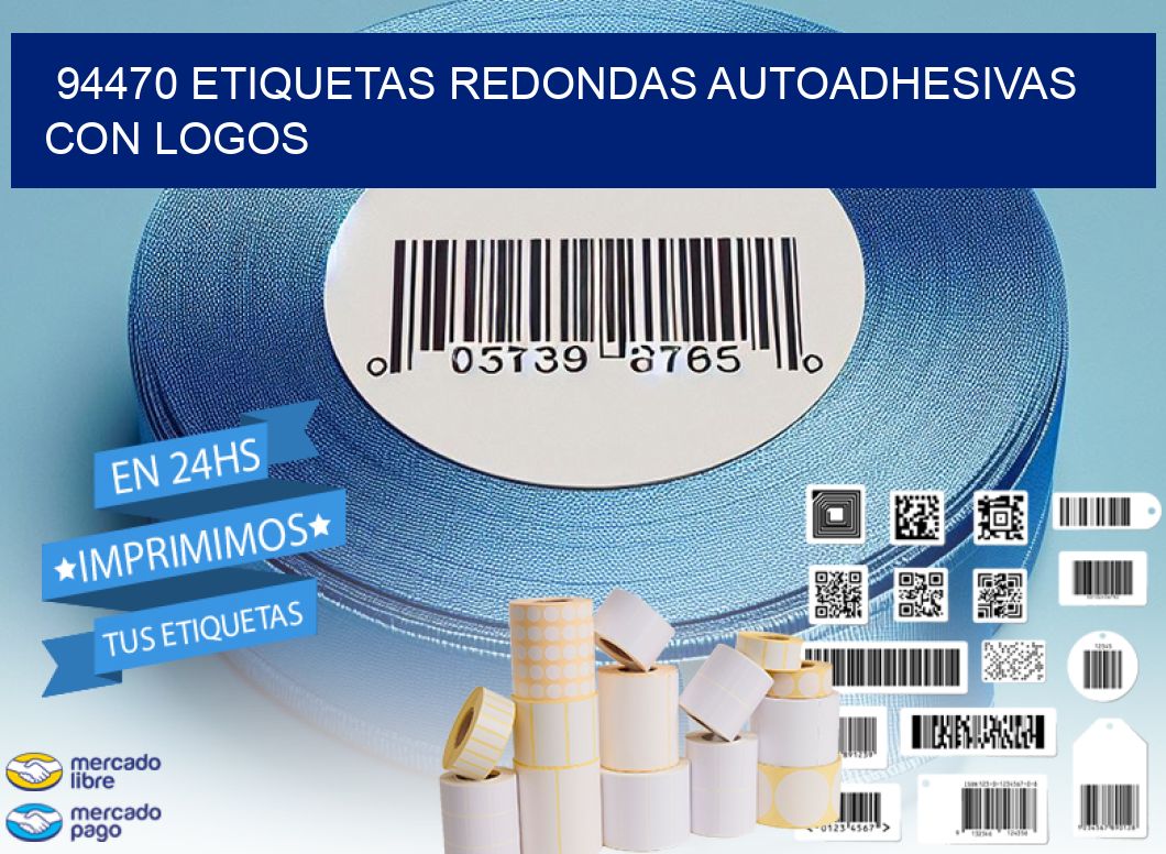 94470 ETIQUETAS REDONDAS AUTOADHESIVAS CON LOGOS