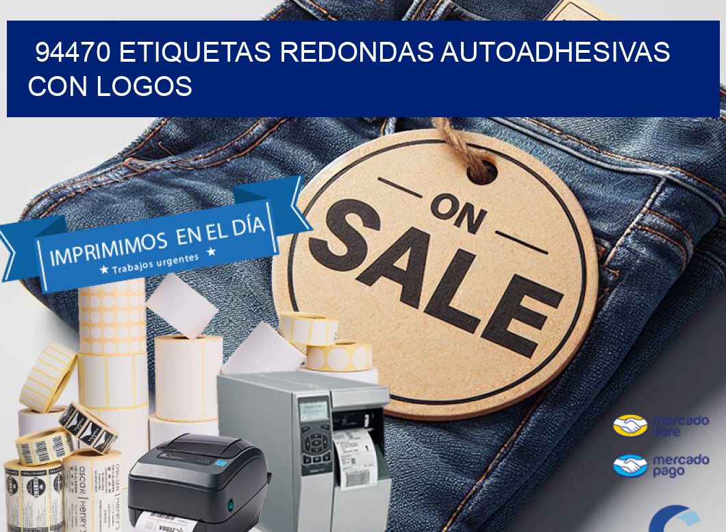 94470 ETIQUETAS REDONDAS AUTOADHESIVAS CON LOGOS