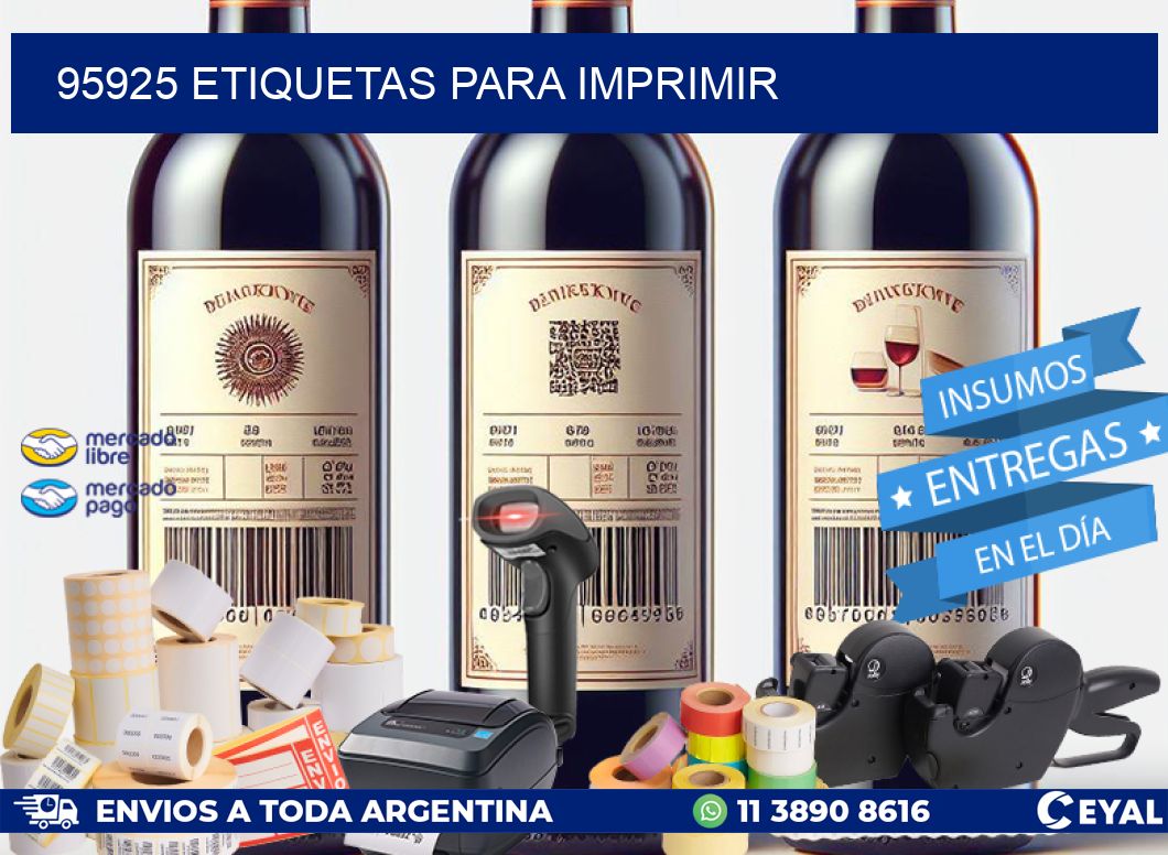 95925 ETIQUETAS PARA IMPRIMIR